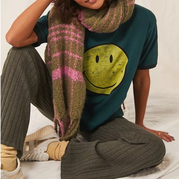 Free People Tops - Free people x daydreamer Classic Smiley Ringer Tee